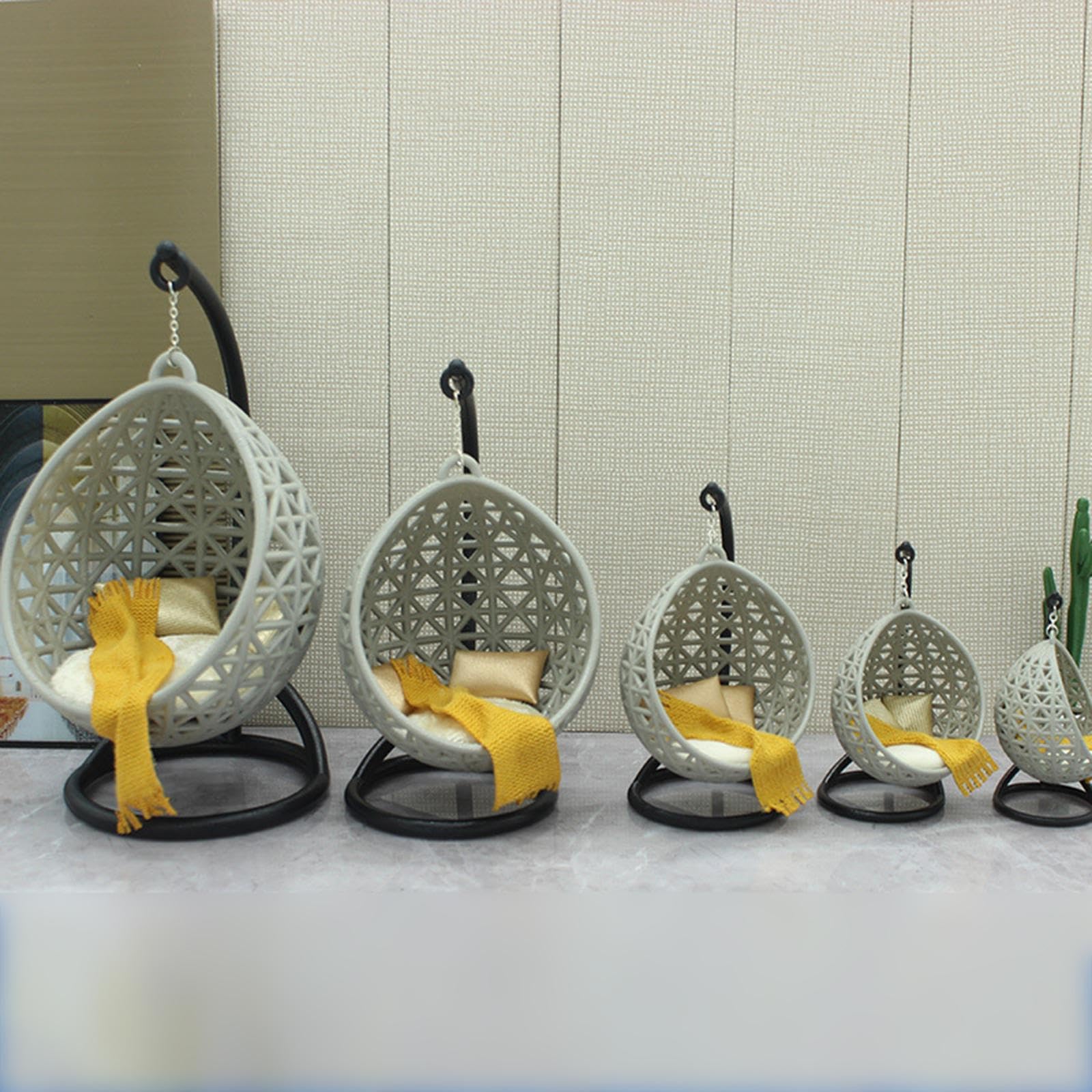 Amazon.co.jp: ミニハンギングチェア ミニチュア ハンモック チェアー